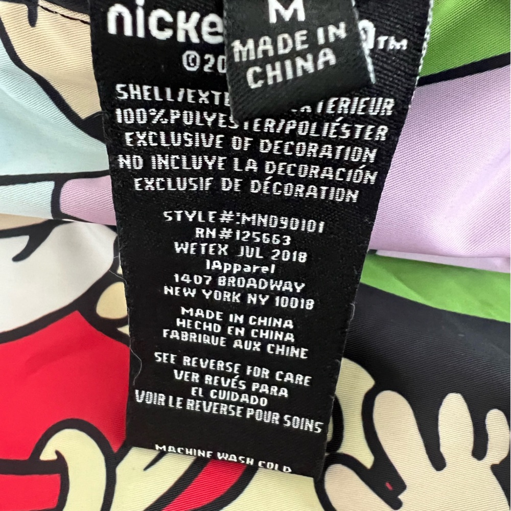 MEMBERS ONLY 90s NICKELODEON Cartoon Unisex Reversible Jacket Mens M - Picture 9 of 12